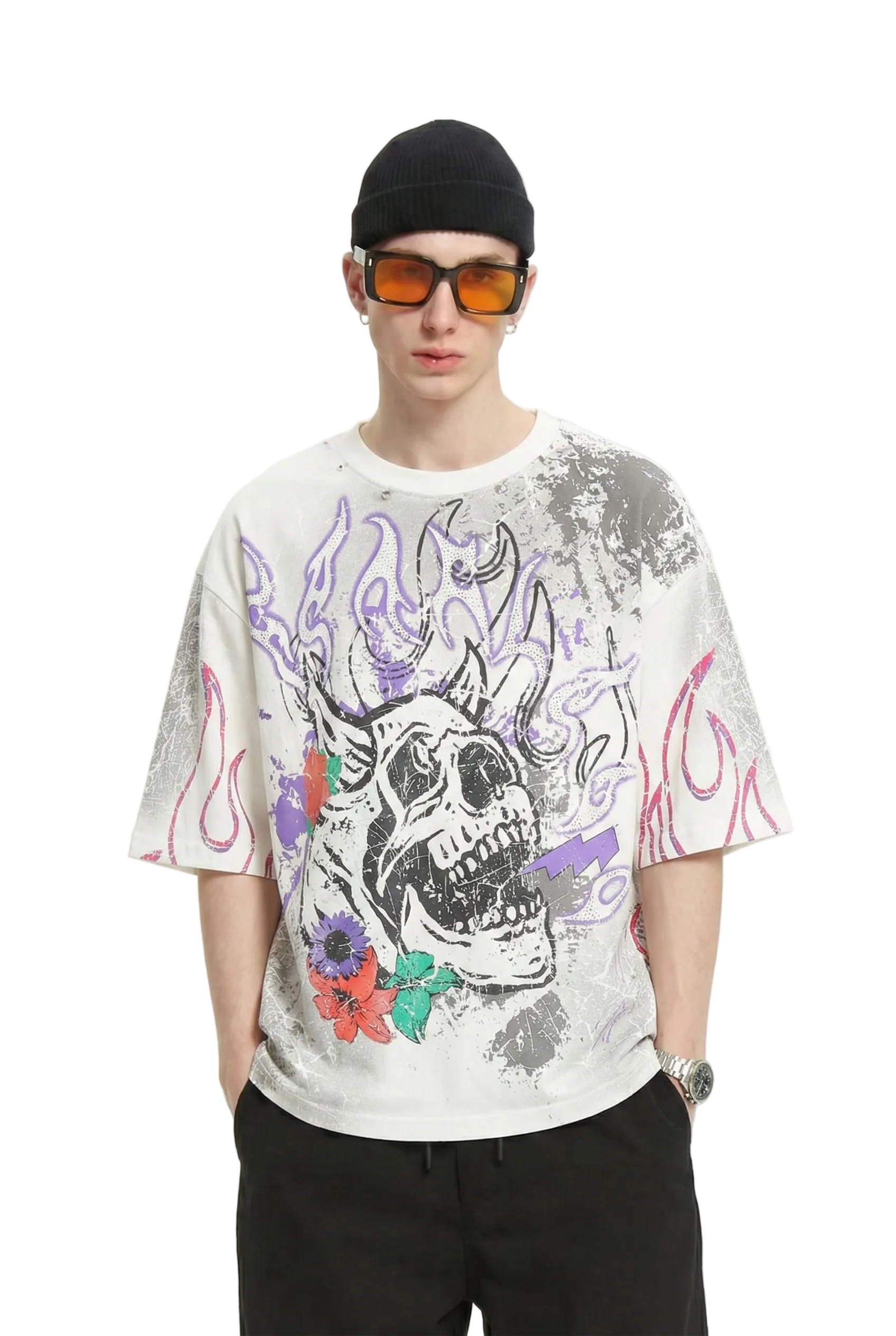 BERYL S/N Jersey 3/4 Sleeve Crop Top Tee