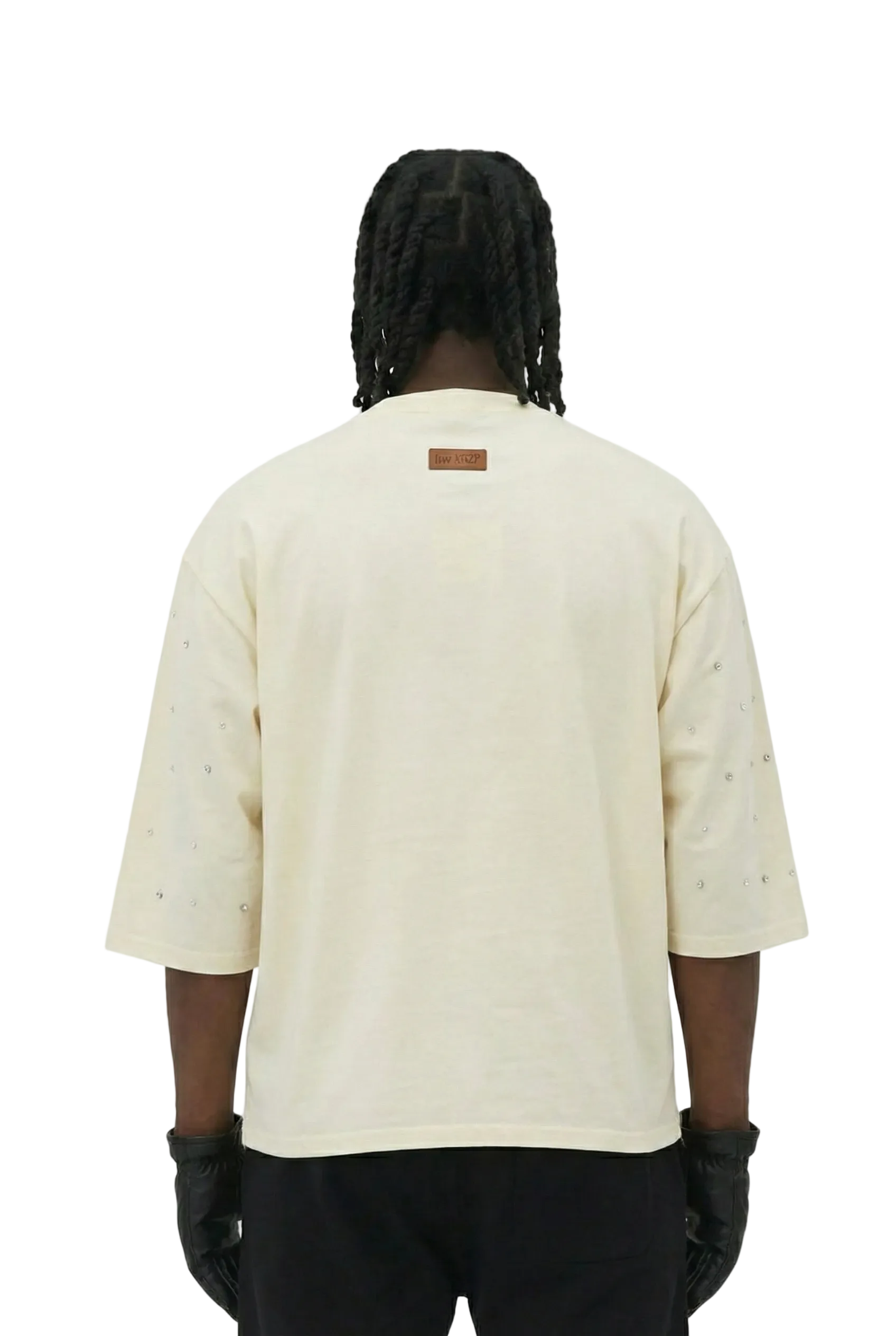 TOVAL SN/ Jersey 3/4 Sleeve Crop Top Tee